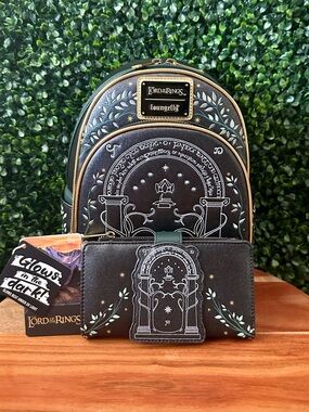 Loungefly The Lord of the Rings Doors of Durin GITD Mini Backpack and Wallet